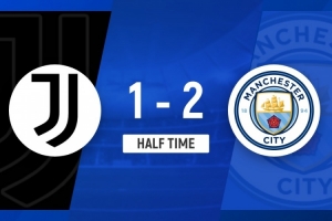 半場(chǎng)-曼城暫2-1尤文 多庫(kù)破門(mén)埃德森超巨失誤送禮卡盧盧離譜烏龍