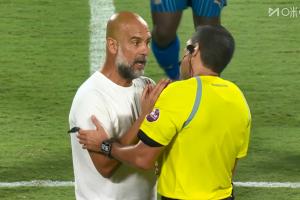 很生氣！DAZN披露瓜帥對(duì)裁判抱怨判罰：你在開玩笑吧