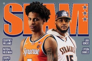 子承父業(yè)！安東尼父子身穿雪城球衣為《SLAM》拍攝雜志封面！