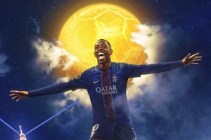 ??法甲曬登貝萊金球海報(bào)：世界最佳球員效力于法甲