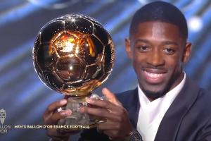 富起來了！登貝萊成巴黎隊(duì)史第二位金球先生，第一個(gè)是梅西