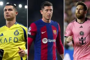 現(xiàn)役射手榜前十：C羅梅西前二！萊萬(wàn)第三，胡爾克第9內(nèi)馬爾第10