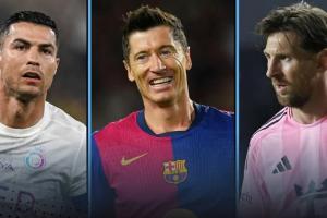 現(xiàn)役射手榜前十：C羅梅西萊萬(wàn)前三，蘇牙600球第四，內(nèi)馬爾第10