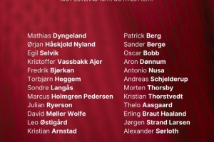 挪威11月世預(yù)賽名單：哈蘭德、鮑勃、瑟爾洛特在列，厄德高傷缺