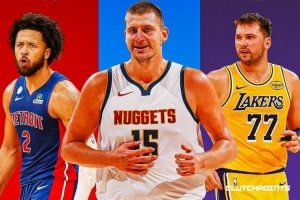 賽季至今達到場均27+6+9的球員：約基奇、東契奇、康寧漢姆