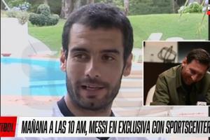 樂開懷！梅西采訪時看有頭發(fā)的瓜帥稱贊自己，笑容停不下來