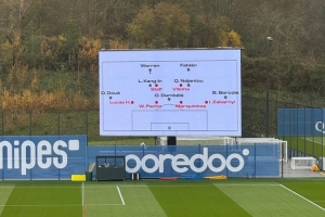 法媒透露恩里克創(chuàng)新舉措：訓(xùn)練場(chǎng)安裝巨大的顯示屏來(lái)指導(dǎo)訓(xùn)練