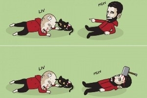 今日趣圖：聽說贏球又能進(jìn)前五？我就不贏，還是“曼8”適合我