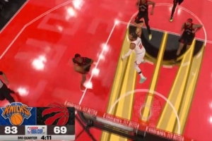 努力追！猛龍搶斷反擊&沃爾特扣籃打停尼克斯 布倫森起跳稍顯喜感