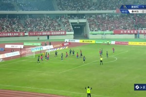 下半場(chǎng)淮安隊(duì)搶開局?jǐn)U大比分！趙旭旸頭球梅開二度