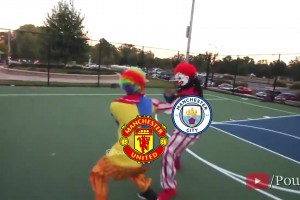 外國網(wǎng)友惡搞：今夜的曼市德比是這樣的嗎？??