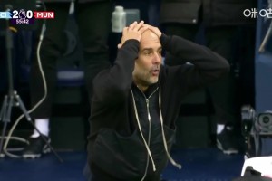 ??難以置信！哈蘭德超級空門不進！場邊瓜迪奧拉抱頭直接看跪了