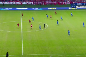 淮安隊(duì)率先進(jìn)球，攻破榜首南通隊(duì)大門