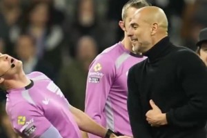 可能只有AI才能表達(dá)出瓜迪奧拉對(duì)裁判的心情吧，這也太搞了！