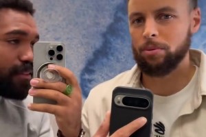 懂行的來看看！庫里的新手機是啥牌子的？