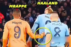 世界杯的焦點之戰(zhàn)！名場面：姆巴佩和哈蘭德惺惺相惜的時刻！